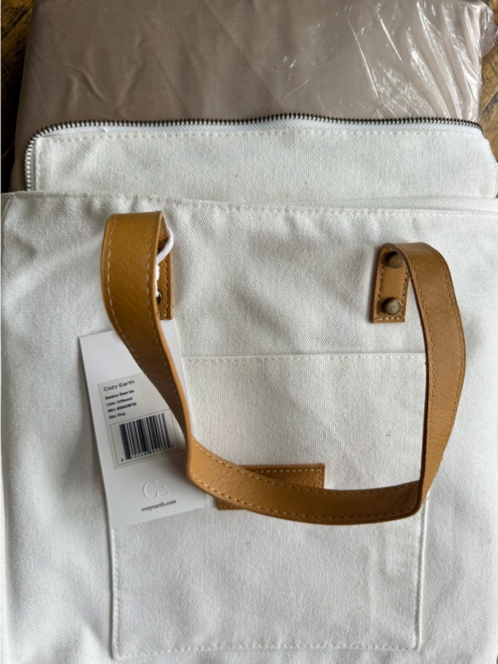 Cozy Earth Viscose from Bamboo Sheet Set King Size in Driftwood $328 retail - Picture 2 of 3